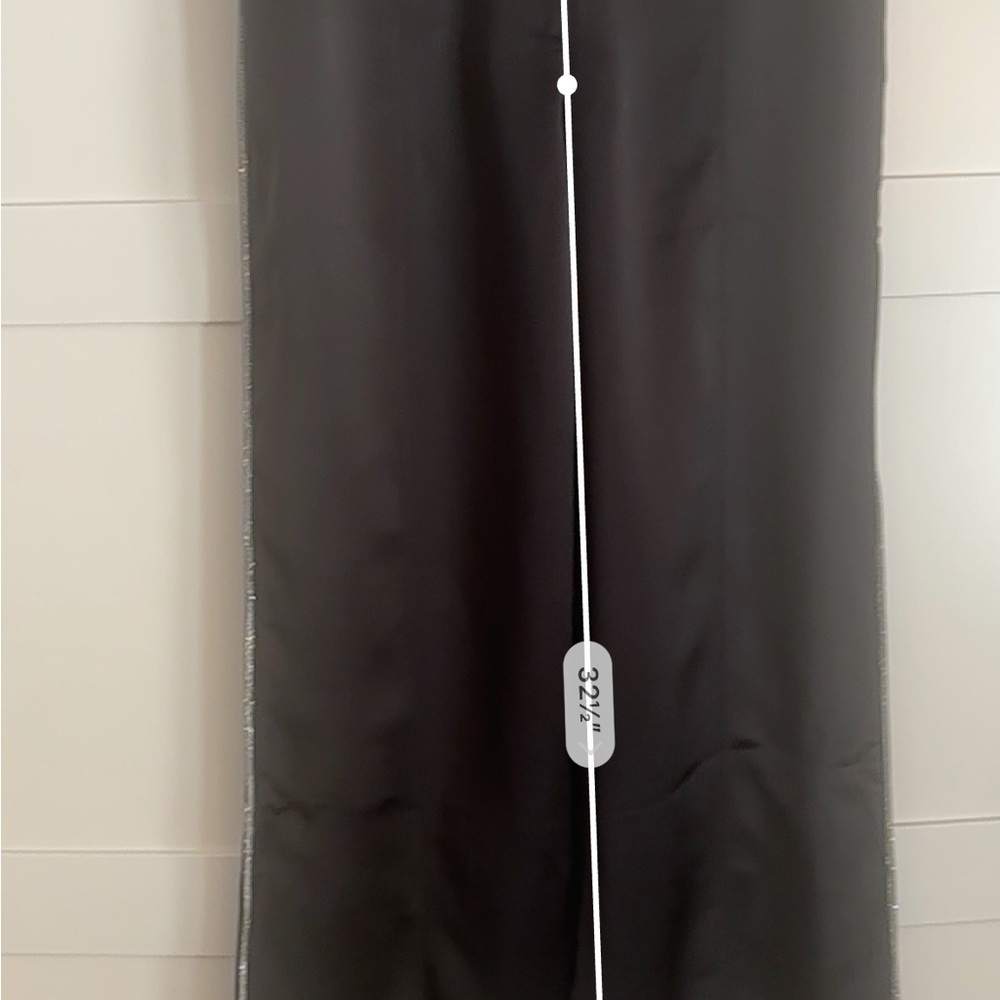 Jason Wu Crystal Rhinestone side trim black wide leg satin pants size 6 - Picture 7 of 7